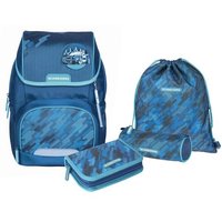 SCHNEIDERS Schultasche Ergojet Camo Blue 6teilig von Schneiders Vienna
