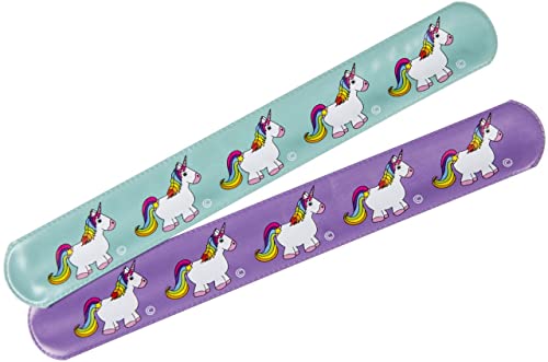 Schnooridoo 12 x Einhorn Schnapparmband Unicorn magische Klatscharmbänder Mitgebsel Kindergeburtstag Tombola Karneval von Schnooridoo