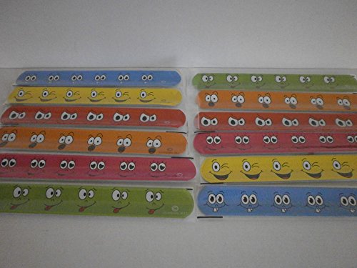 Schnooridoo 12 x Lachgesichter Schnapparmband Smile magische Klatscharmbänder Face Mitgebsel Kindergeburtstag Karneval von Schnooridoo