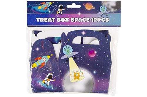 Schnooridoo 12 x Treat Box Space Weltraum Rakete Gastgeschenk Geschenkbox Kindergeburtstag von Schnooridoo