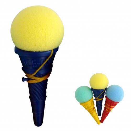 Schnooridoo 4 x Eistüte mit Ball 16 cm - Fangbecher Fangspiel Mitgebsel Kindergeburtstag Give Away Tombola von Schnooridoo