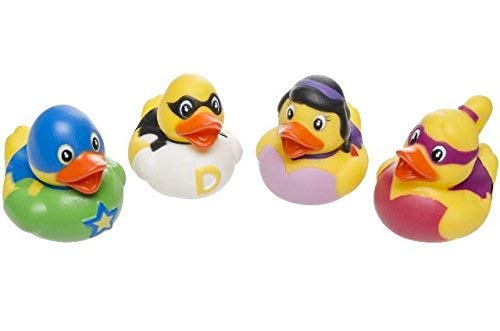 Schnooridoo 4 x Hero Badeenten Duck Superhelden Gummiente Ente Badewanne Spielzeug Kinder Pool von Schnooridoo