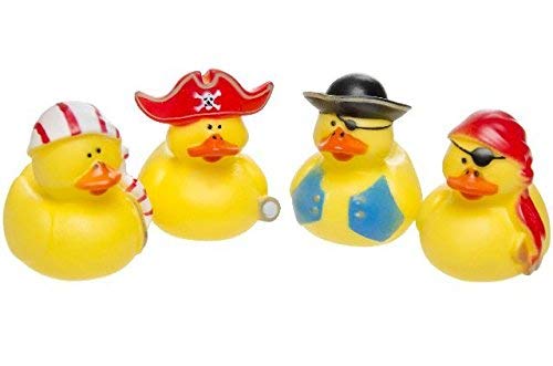 Schnooridoo 4 x Pirat Badeenten Duck Piraten Seeräuber Gummiente Ente Badewanne Spielzeug Kinder Pool von Schnooridoo
