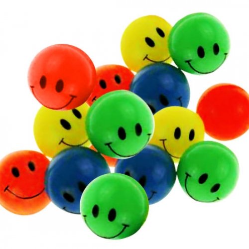 Schnooridoo 5 Flummi Lachgesicht 45mm Springball Gummiball Hüpfball Kindergeburtstag Giveaway von Schnooridoo