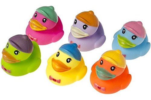 Schnooridoo 6 Badeenten Funny Duck Gummiente Ente bunt Badewanne Spielzeug Kinder Pool von Schnooridoo