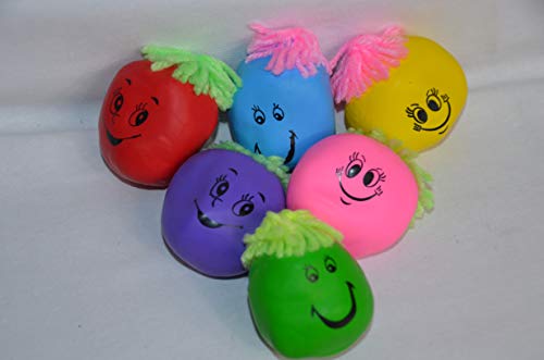 Schnooridoo 6 Bunte Knautschgesichter Knautschgesicht Stressball 6 cm mit Wollhaaren Knautschball Schnooridoo 6 Bunte Knautschgesichter Knautschgesicht Stressball 6 cm mit Wollhaaren Knautschball von Schnooridoo