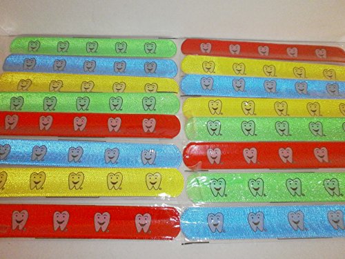 Schnooridoo 6 x Zahn Schnapparmband Zähne magische Klatscharmbänder Mitgebsel Kindergeburtstag Karneval von Schnooridoo