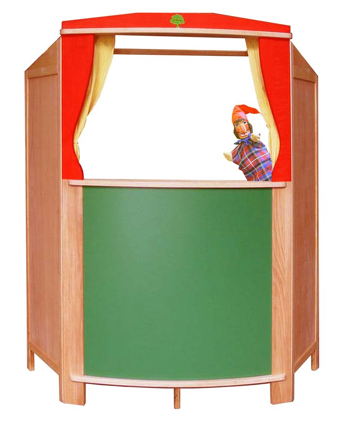 Schöllner Kasperletheater aus Holz mit Tafel von Schöllner Holzspielzeug