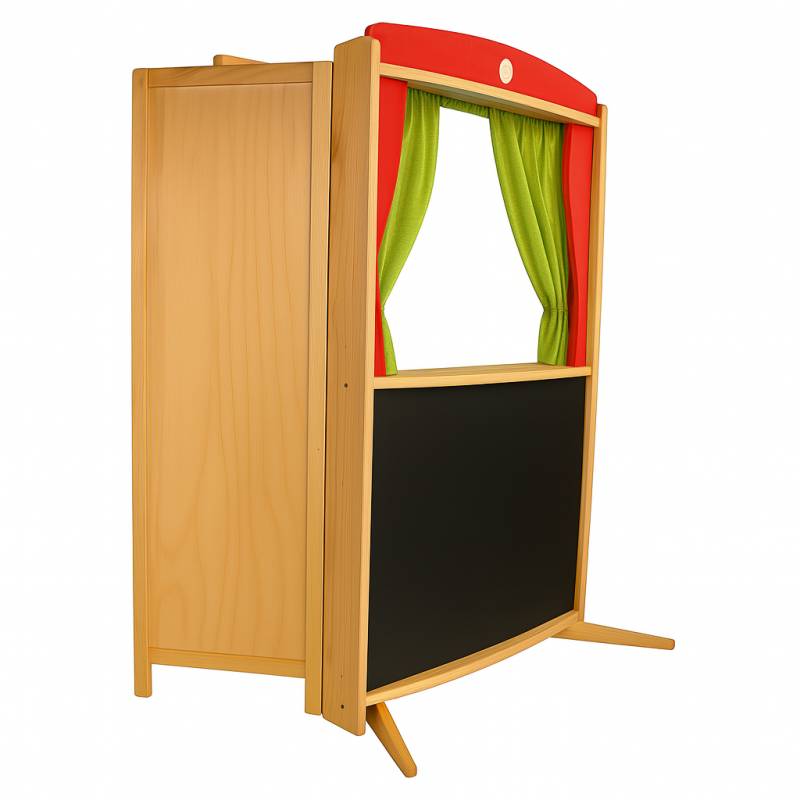 Schöllner Kasperletheater aus Holz mit Tafel von Schöllner Holzspielzeug