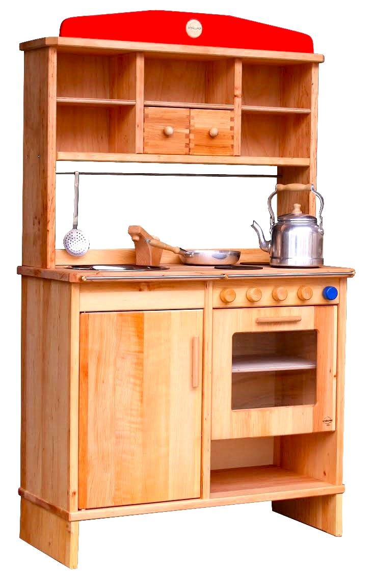 Spielzeugküche Holz Schöllner Millenium mit Regalaufsatz von Schöllner Holzspielzeug