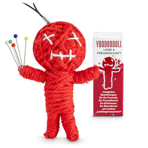Voodoo Puppe Liebe & Freundschaft Imaginäre Bestrafungen für Ex-Freunde/-Freundinnen, Ex-Mann oder Ex-Frau, schlechte Freunde und weitere „Lieblingsmenschen“ Geschenk im Karton 5 x PRYM Stecknadel von Schöne Güter