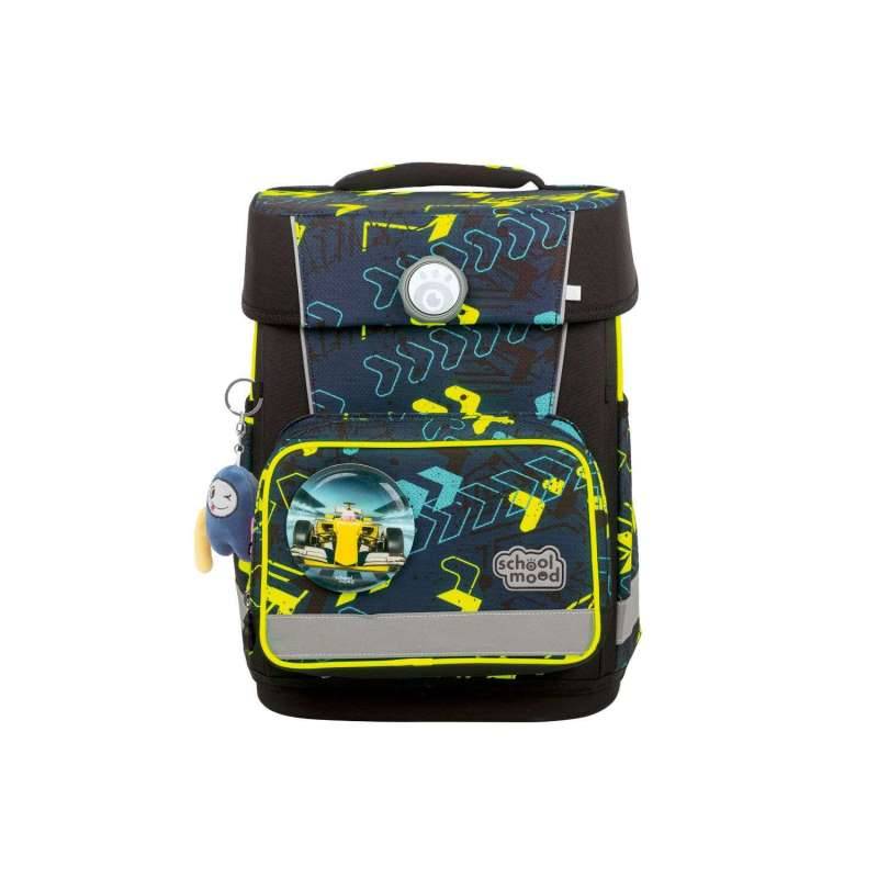 SCHOOL MOOD Schulranzen CHAMPION Pro Set 6 tlg für Jungen, School Mood Designs Elias Rennwagen von School Mood