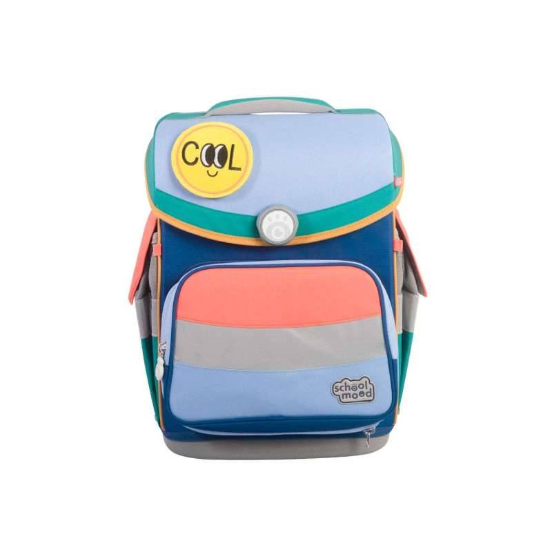 SCHOOL MOOD Schulranzen TIMELESS Pro Set 6 tlg für Mädchen, School Mood Designs Exklusive Happy Sapphire - Happy Colours Collection von School Mood