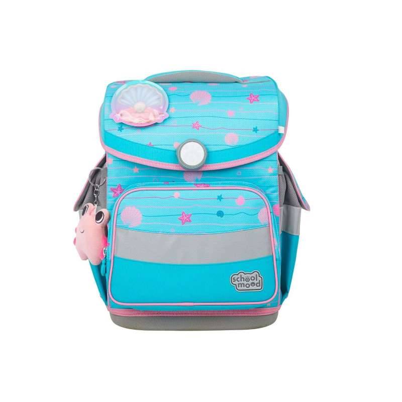 SCHOOL MOOD Schulranzen TIMELESS Pro Set 6 tlg für Mädchen, School Mood Designs Lilly Meerjungfrau von School Mood