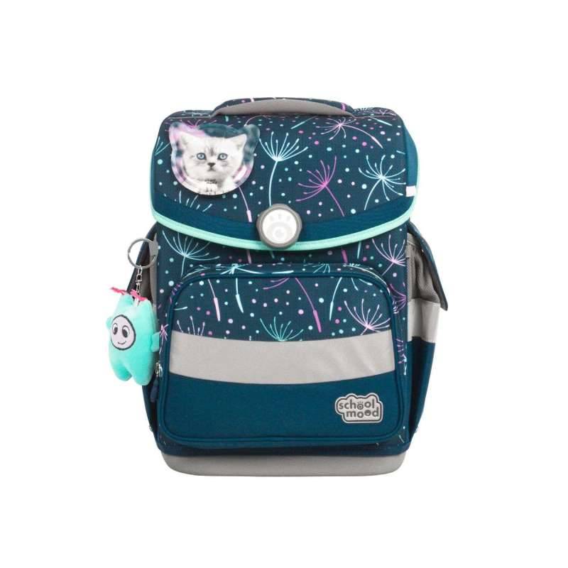 SCHOOL MOOD Schulranzen TIMELESS Pro Set 6 tlg für Mädchen, School Mood Designs Lina - Kätzchen von School Mood