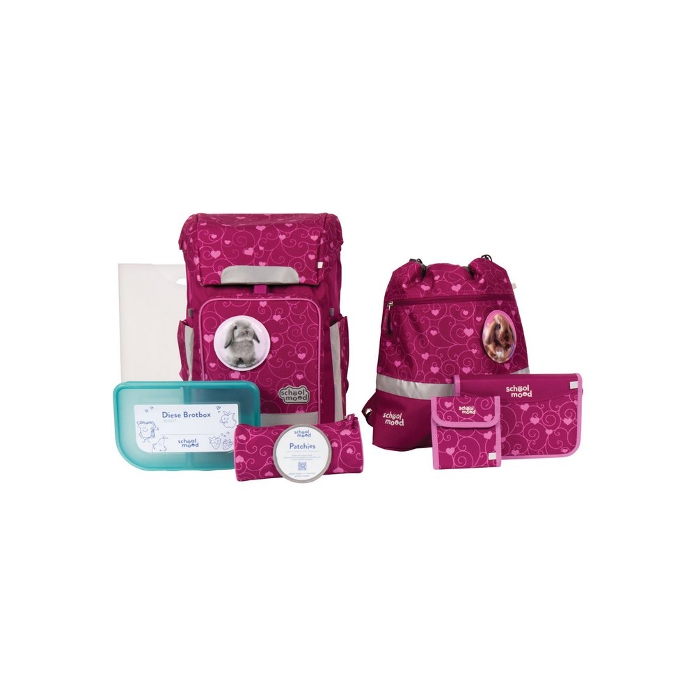 school mood Schulranzenset Rebel Air+ Hannah - Hase 8 tlg. von School-Mood
