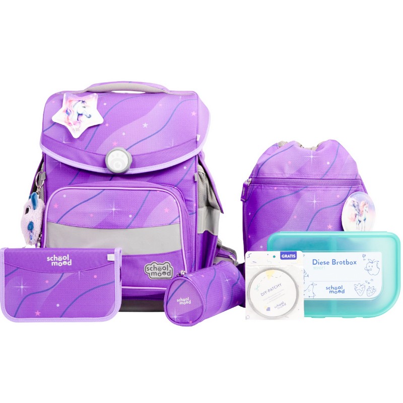 school mood Schulranzenset Timeless Pro Marie - Pegasus 7 tlg. von School-Mood
