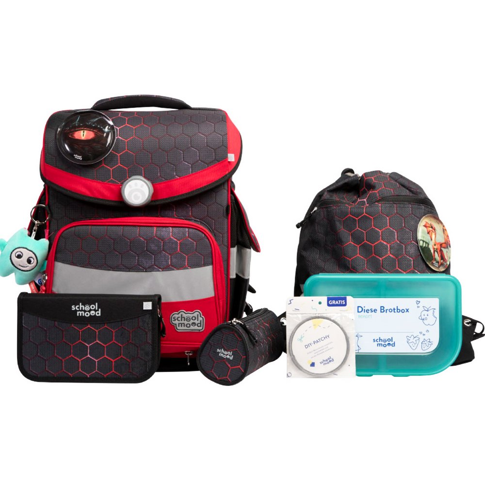 school mood Schulranzenset Timeless Pro Mika - Drache 7 tlg. school mood Schulranzenset Timeless Pro Mika - Drache 7 tlg. von School-Mood