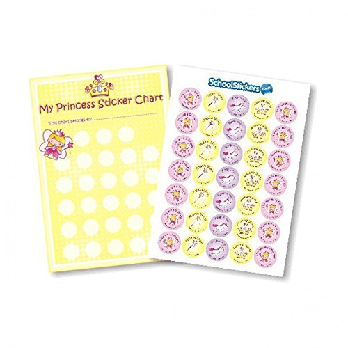 School Stickers Prinzessinnen-Belohnungstafeln und Aufkleber, A4 von School Stickers