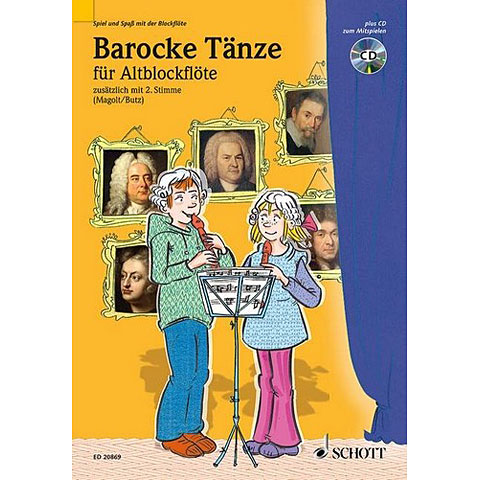 Schott Barocke Tänze für 2 Alt-Blockflöten Notenbuch von Schott