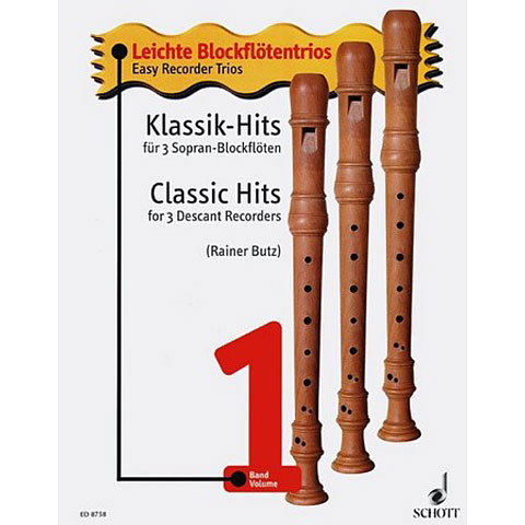 Schott Klassik-Hits für 3 Sopran-Blockflöten Notenbuch von Schott
