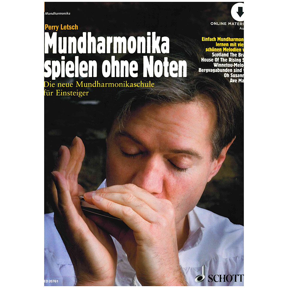 Schott Mundharmonika spielen ohne Noten Lehrbuch von Schott