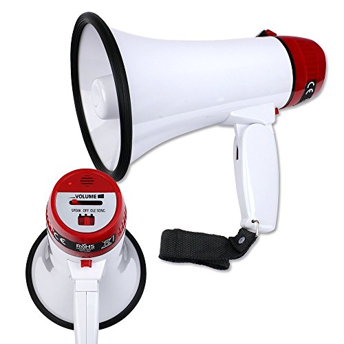 Schramm ® Megafon ohne Batterien Megaphone ca. 22,5 x 14 x 14 cm Lautsprecher Fan Handmegafon Handmikrofon von Schramm