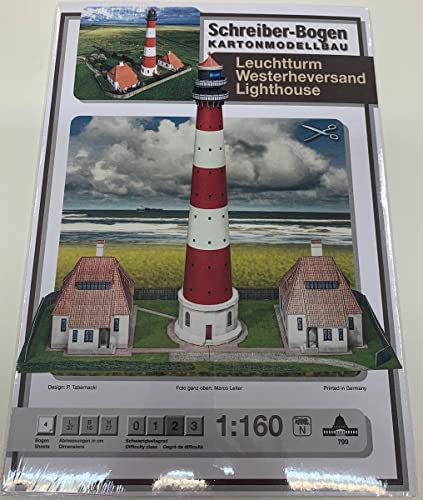 Schreiber-Bogen Kartonmodellbau Leuchtturm Westerheversand von Schreiber-Bogen