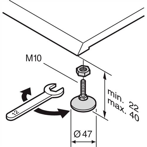 Schroff 21190571 Nivellierfüße von Schroff