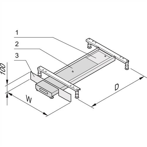 Schroff 23130351 Kippschutz (B x H x T) 800 x 100 x 1100mm 1St. von Schroff