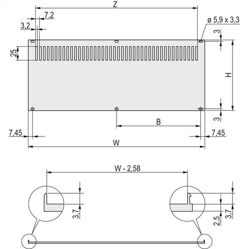 Schroff 30849015 Rückwand von Schroff