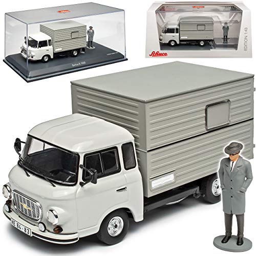 Barkas B1000 Grau mit Aufbau und Figur DDR 1961-1990 1/43 Schuco Modell Auto Modell Auto von Schuco Barkas