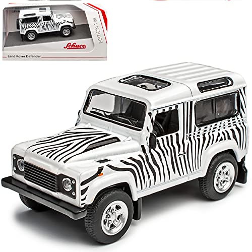 L*A*N*D R*O*V*E*R Defender 90 Weiss mit Schwarz Safari Design 3 Türer 1/64 Schuco Modell Auto mit individiuellem Wunschkennzeichen von Schuco Land Rover