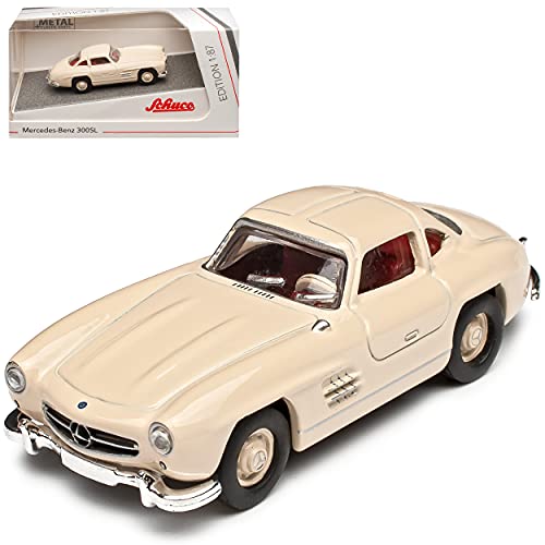 Mercedes-B 300SL SL-Klasse Coupe Beige W198 1954-1963 Flügeltürer H0 1/87 Schuco Modell Auto von Schuco Mercedes-Benz