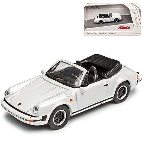 Porsche 911 3.2 G-Modell Weiss Cabrio 1973-1989 H0 1/87 Schuco Modell Auto mit individiuellem Wunschkennzeichen Porsche 911 3.2 G-Modell Weiss Cabrio 1973-1989 H0 1/87 Schuco Modell Auto mit individiuellem Wunschkennzeichen von Schuco Porsche