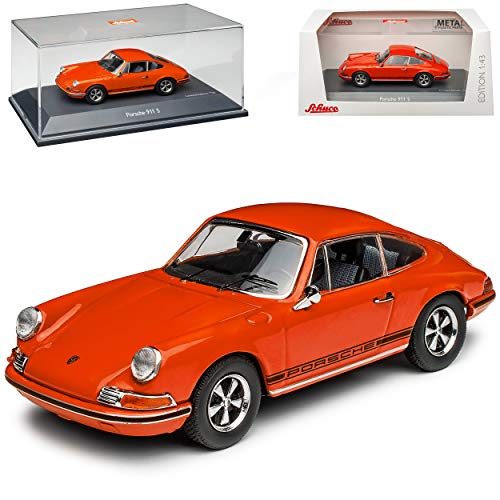 Porsche 911 S Urmodell Coupe Orange Rot 1963-1973 1/43 Schuco Modell Auto mit individiuellem Wunschkennzeichen von Schuco Porsche