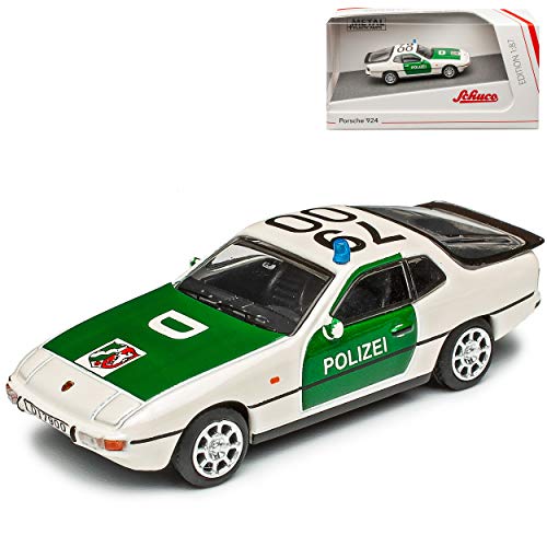 Porsche 924 Coupe Weiss Grün Polizei 1976-1988 H0 1/87 Schuco Modell Auto von Schuco Porsche