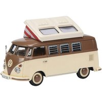 SCHUCO 450369700 1:43 VW T1c Campingbus, braun-beige SCHUCO 450369700 1:43 VW T1c Campingbus, braun-beige von Schuco