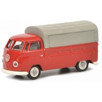 SCHUCO 452644300 1:87 VW T1b Pritsche-Plane, rot von Schuco
