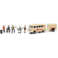 SCHUCO 452669100 1:87 VW T1 Bus mit Anhänger "The Red Monkeys" SCHUCO 452669100 1:87 VW T1 Bus mit Anhänger "The Red Monkeys" von Schuco