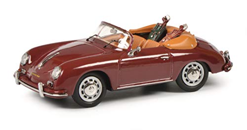 Schuco 450268800 Porsche 356A Cabrio Golf, mit 2 Golftaschen, Modellauto, 1:43, rot, Limitierte Auflage von Schuco