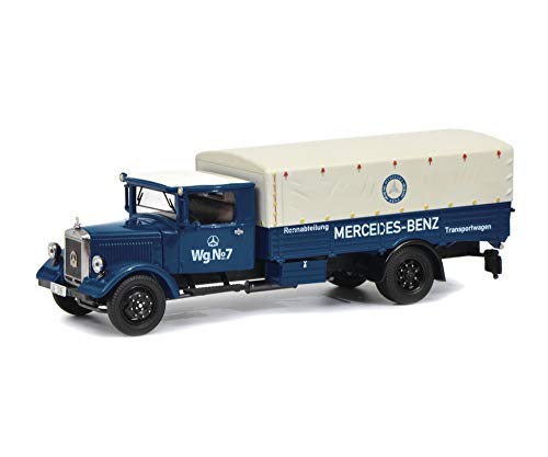 Schuco 450310500 MB 450310500-Mercedes Benz Lo 2750 Transportwagen, Modellauto, 1:43, blau-weiß Schuco 450310500 MB 450310500-Mercedes Benz Lo 2750 Transportwagen, Modellauto, 1:43, blau-weiß von Schuco