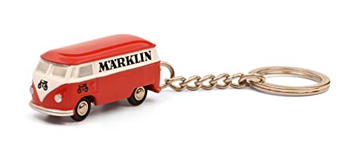 Schuco 450514800 Piccolo Märklin, VW T1 Kasten Schlüsselanhänger, Limitierte Version, rot/weiß von Schuco