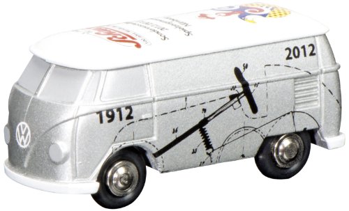 Schuco 450515000 - Picolo VW Transporter T1, Spielzeugmuseum, Kastenwagen, weiߟ/grau von Schuco