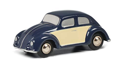 Schuco 450540400 Piccolo VW Brezelkäfer, Modellauto, blau/beige Heart Modellfahrzeug, M von Schuco