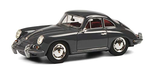 Schuco 450879500 Porsche 356 SC, Coupé, Interieur rot, Resin, Modellauto, 1:43, grau, Limitierte Auflage von Schuco