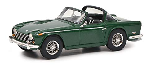 Schuco 450886900 Triumph TR5 mit geöffnetem Surrey Top, Modellauto, Maßstab 1:43, Limited Edition 500, British Racing grün von Schuco