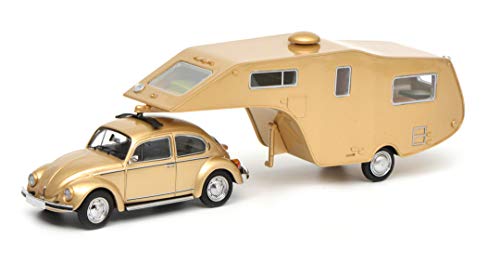 Schuco 450903800 VW Käfer 1200 mit Wohnanhänger, Resin, Modellauto, 1:43, Ocker Schuco 450903800 VW Käfer 1200 mit Wohnanhänger, Resin, Modellauto, 1:43, Ocker von Schuco
