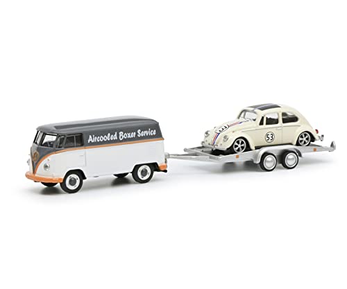 Schuco Modellauto VW T1 m.Käfer Aircooled 1:64 von Schuco