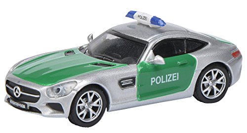 Schuco 452628400 Mercedes-Benz AMG GT S Polizei Spielzeug, Grün/Silber, One Size Schuco 452628400 Mercedes-Benz AMG GT S Polizei Spielzeug, Grün/Silber, One Size von Schuco